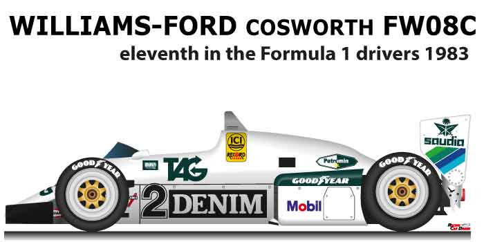 Williams - Ford Cosworth FW08C n.2 Formula 1 Champion 1983