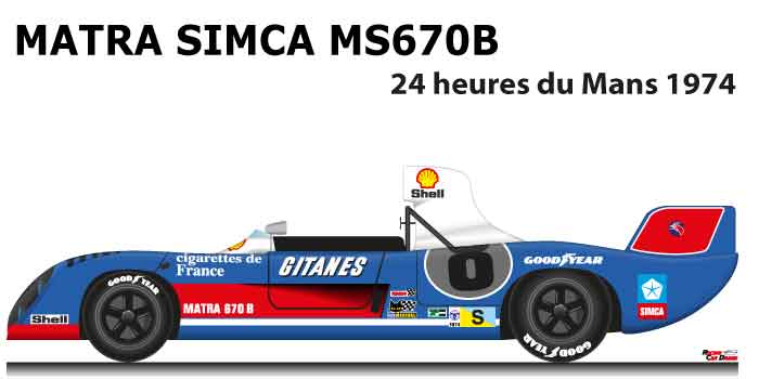 Matra Simca MS670B n.8 did not finish 24 Hours of Le Mans 1974