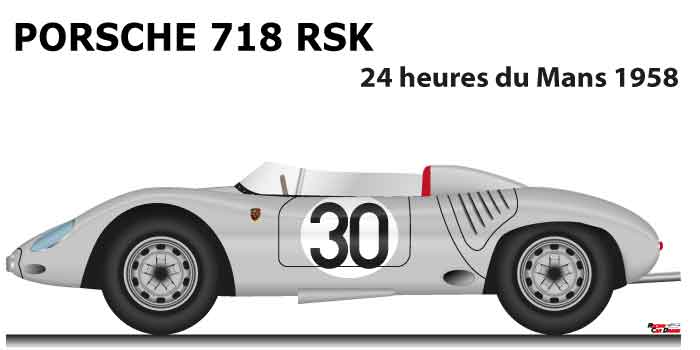 Porsche 718 RSK n.30 did not finish 24 Hours of Le Mans 1958