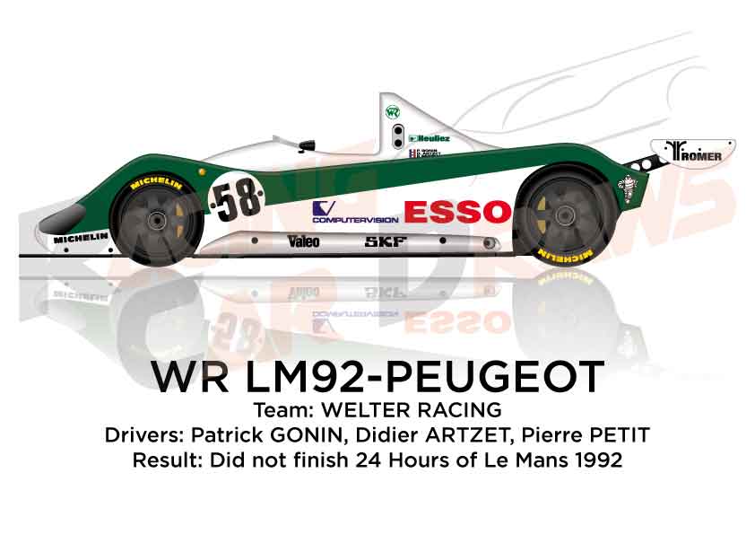 WR LM92 - Peugeot n.58 in the 24 Hours of Le Mans 1992