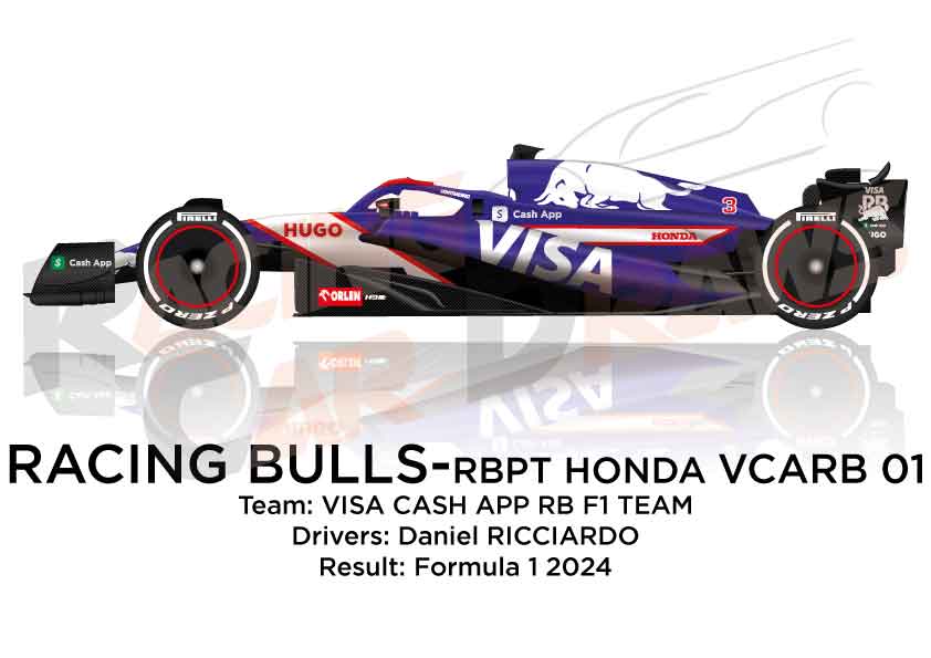 Racing Bulls - RBPT Honda VCARB 01 n.3 Formula 1 2024