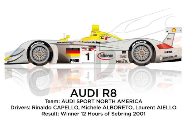 Audi R8 n.1 Winner 12 hours of Sebring 2001