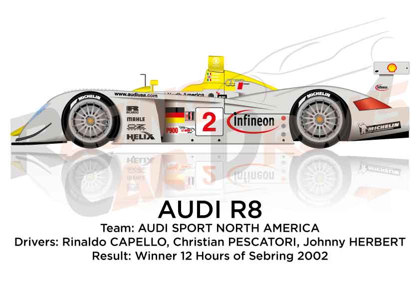 Audi R8 n.2 Winner 12 hours of Sebring 2002