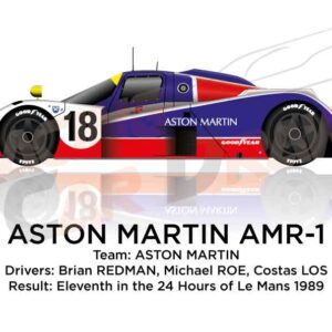 Aston Martin AMR-1 n.18 eleventh in the 24 Hours of Le Mans 1989