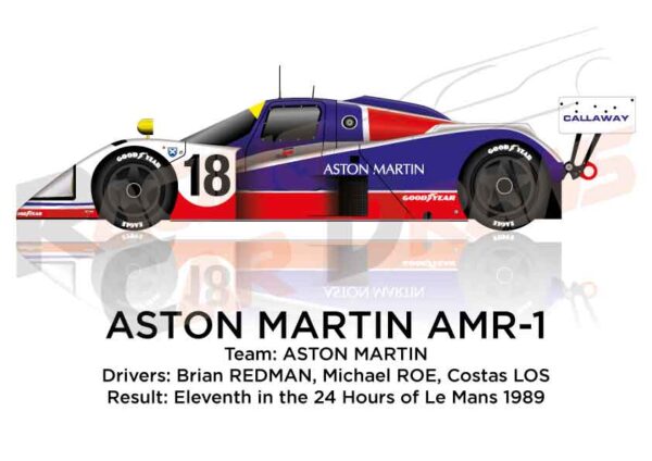 Aston Martin AMR-1 n.18 eleventh in the 24 Hours of Le Mans 1989