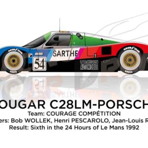 Cougar C28LM - Porsche n.54 in the 24 hours of Le Mans 1992