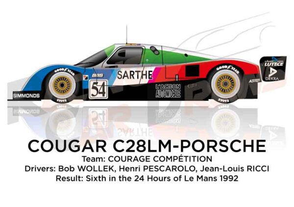 Cougar C28LM - Porsche n.54 in the 24 hours of Le Mans 1992