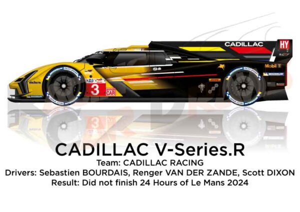 Cadillac V-Series.R n.3 in the 24 Hours of Le Mans 2024