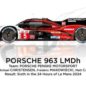 Porsche 963 LMDh n.5 sixth in the 24 Hours of Le Mans 2024