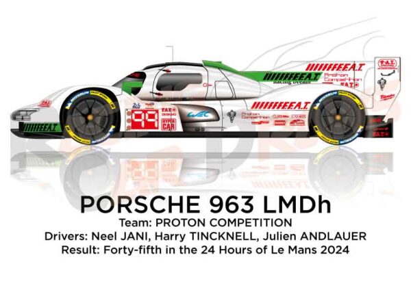 Porsche 963 LMDh n.99 in the 24 Hours of Le Mans 2024