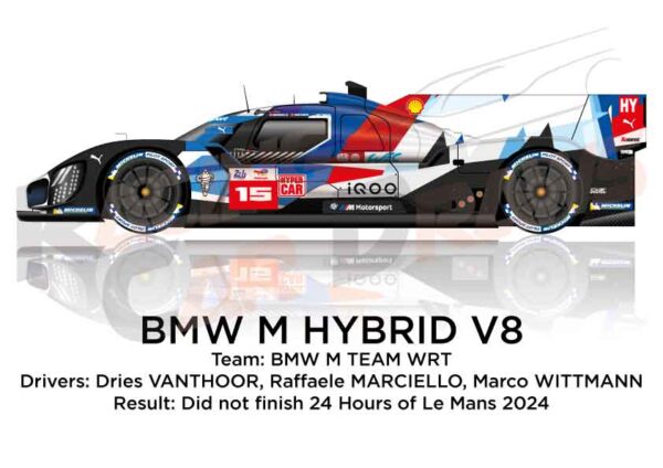 BMW M Hybrid V8 n.15 in the 24 Hours of Le Mans 2024