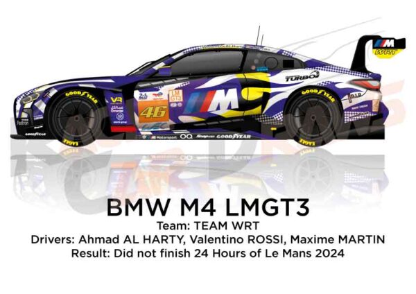 BMW M4 LMGT3 n.46 in the 24 Hours of Le Mans 2024