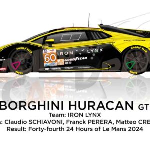 Lamborghini Huracan GT3 Evo2 n.60 in 24 Hours of Le Mans 2024