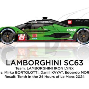 Lamborghini SC63 n.63 tenth in the 24 Hours of Le Mans 2024