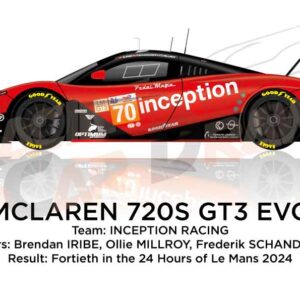 McLaren 720S GT3 Evo n.70 in the 24 Hours of Le Mans 2024