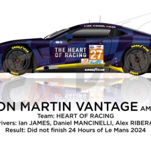 Aston Martin Vantage AMR LMGT3 n.27 Le Mans 2024