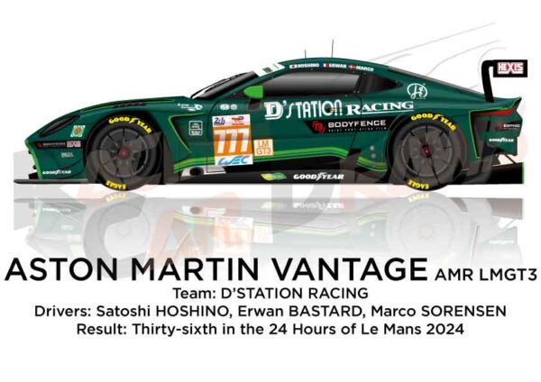 Aston Martin Vantage AMR LMGT3 n.777 Le Mans 2024