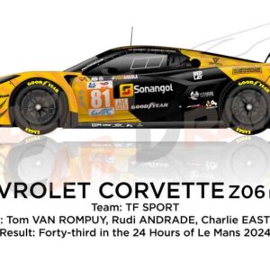 Chevrolet Corvette Z06 GT3.R n.81 in 24 Hours of Le Mans 2024