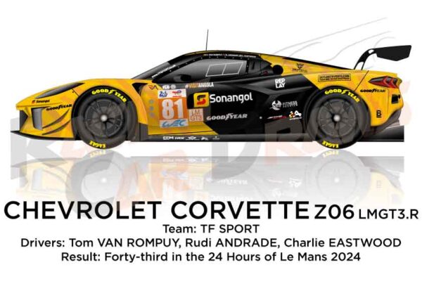 Chevrolet Corvette Z06 GT3.R n.81 in 24 Hours of Le Mans 2024