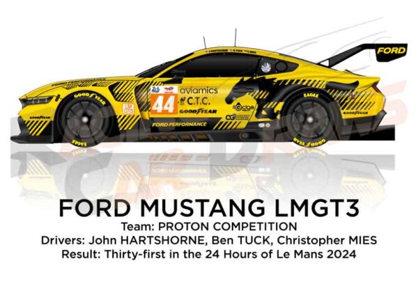 Ford Mustang LMGT3 n.44 in 24 Hours of Le Mans 2024