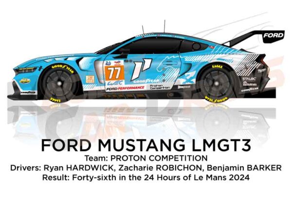 Ford Mustang LMGT3 n.77 in 24 Hours of Le Mans 2024