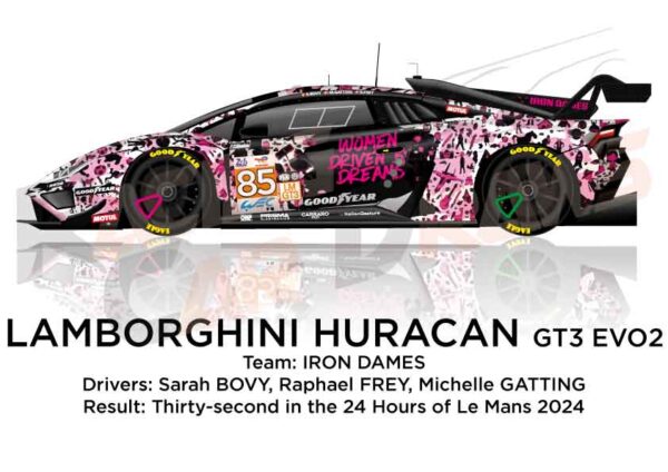 Lamborghini Huracan GT3 Evo2 n.85 in 24 Hours of Le Mans 2024