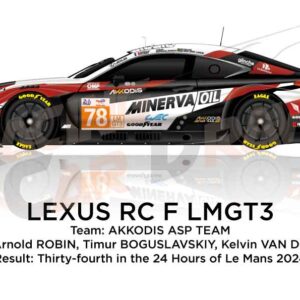 Lexus RC F LMGT3 n.78 in 24 Hours of Le Mans 2024