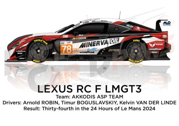 Lexus RC F LMGT3 n.78 in 24 Hours of Le Mans 2024