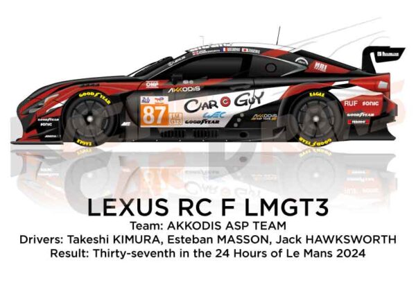 Lexus RC F LMGT3 n.87 in 24 Hours of Le Mans 2024