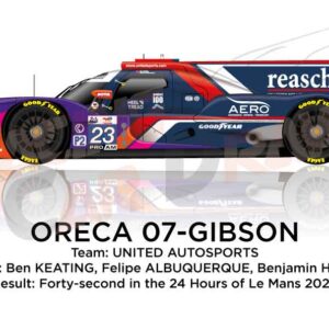 Oreca 07 - Gibson n.23 forty-second in 24 hours of Le Mans 2024