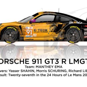 Porsche 911 R LMGT3 n.91 in 24 Hours of Le Mans 2024