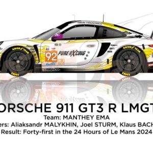 Porsche 911 R LMGT3 n.92 in 24 Hours of Le Mans 2024