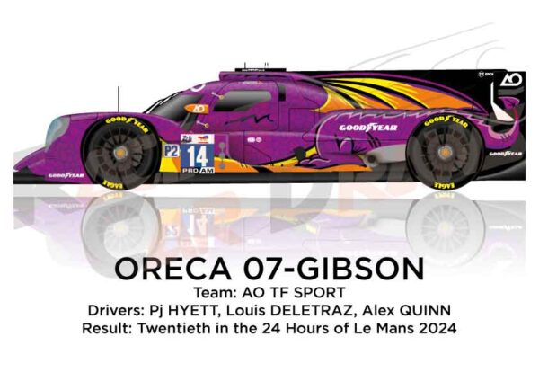 Oreca 07 - Gibson n.14 twentieth in 24 hours of Le Mans 2024