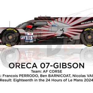 Oreca 07 - Gibson n.183 eighteenth in 24 hours of Le Mans 2024