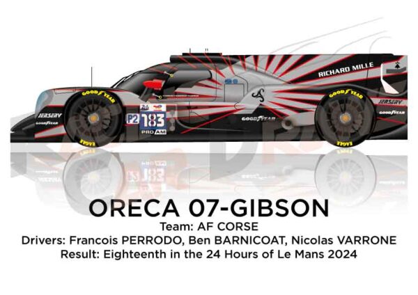 Oreca 07 - Gibson n.183 eighteenth in 24 hours of Le Mans 2024