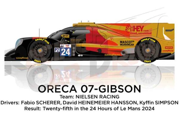 Oreca 07 - Gibson n.24 twenty-fifth in 24 hours of Le Mans 2024