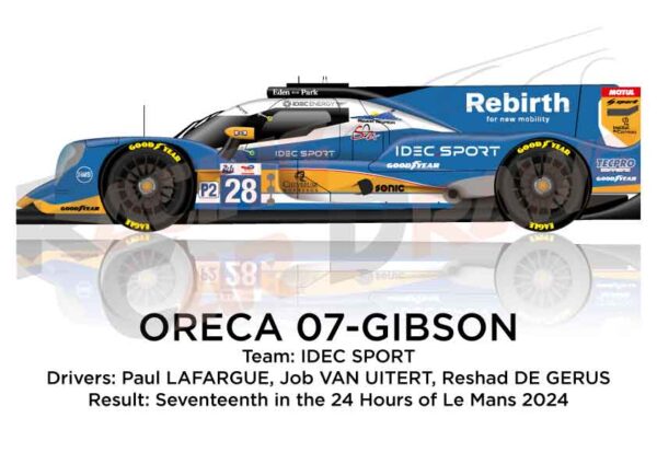 Oreca 07 - Gibson n.28 seventeenth in 24 hours of Le Mans 2024