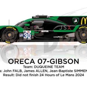 Oreca 07 - Gibson n.30 dnf in the 24 hours of Le Mans 2024