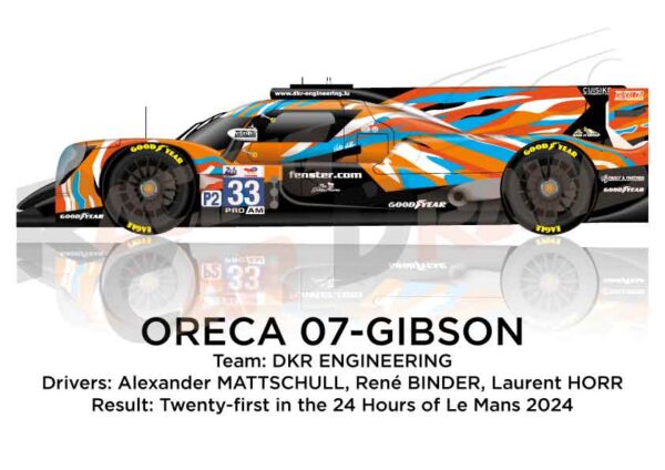 Oreca 07 - Gibson n.33 twenty-first in 24 hours of Le Mans 2024