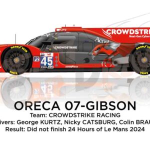 Oreca 07 - Gibson n.45 dnf in the 24 hours of Le Mans 2024