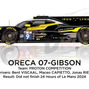 Oreca 07 - Gibson n.9 dnf in the 24 hours of Le Mans 2024