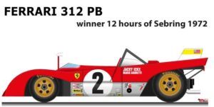 Ferrari 312 PB n.2 winner 12 Hours of Sebring 1972