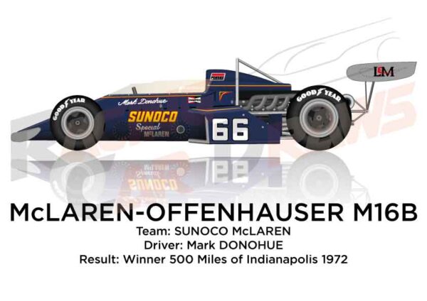 McLaren - Offenhauser M16B n.66 Winner Indianapolis 1972