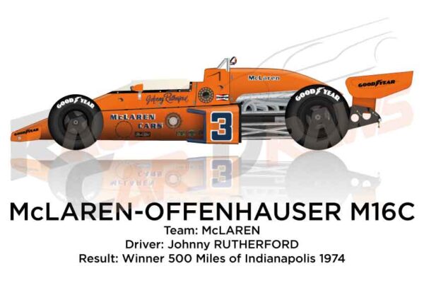 McLaren - Offenhauser M16C n.3 Winner Indianapolis 1974