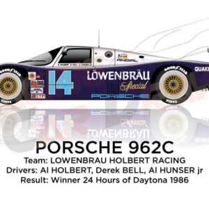 Porsche 962C n.14 winner the 24 Hours of Daytona 1986