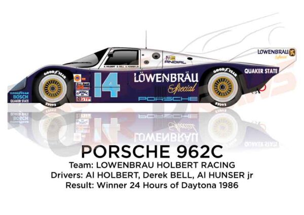 Porsche 962C n.14 winner the 24 Hours of Daytona 1986