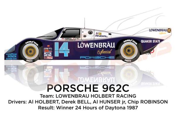 Porsche 962C n.14 winner the 24 Hours of Daytona 1987