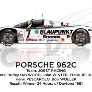 Porsche 962C n.7 winner the 24 Hours of Daytona 1991