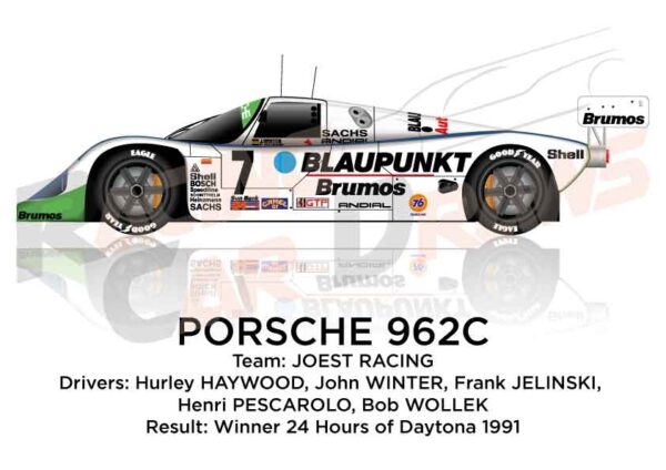 Porsche 962C n.7 winner the 24 Hours of Daytona 1991