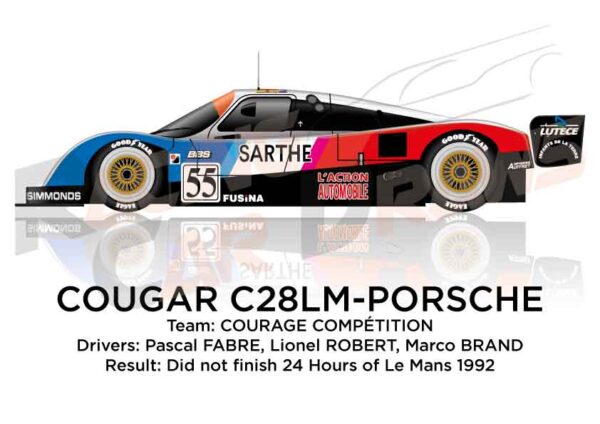 Cougar C28LM - Porsche n.55 in the 24 hours of Le Mans 1992